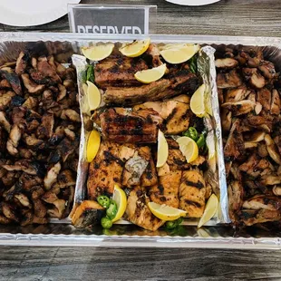 10/29/23 Family style: pork, salmon &amp; chicken grilled