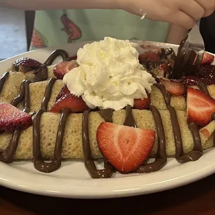 Strawberry Nutella crepes