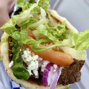 Beef Souvlaki Sandwich (add feta)