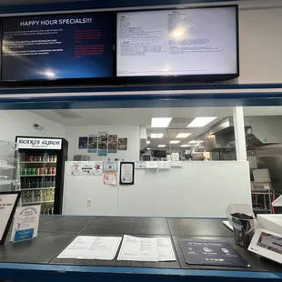 Front counter and back where the magic happens