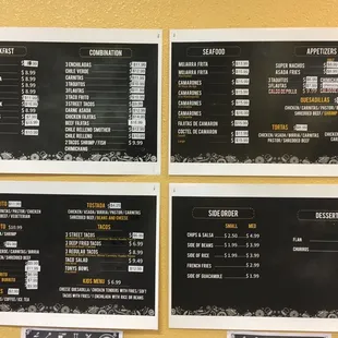 Menu as of Cinco de Mayo; 05May24.