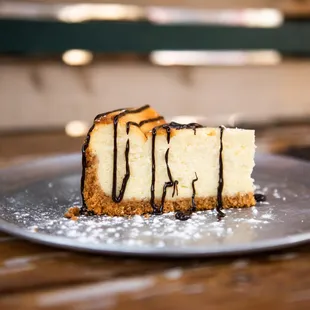 Big slice of fresh made NY cheesecake