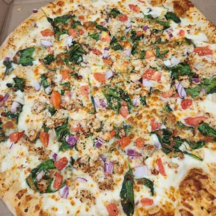 Chicken Florentine pizza!