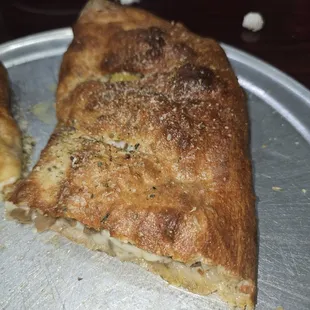 Half of the Stromboli we ordered.