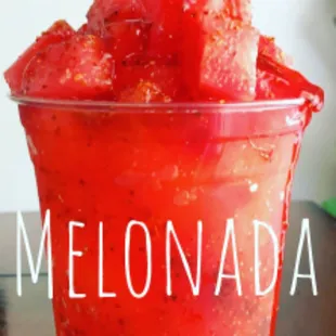 a glass of watermelon