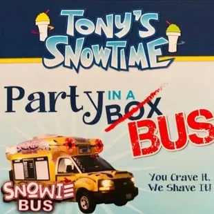 We are mobile! We come to you.  We have options available for special events. Contact us for more information.