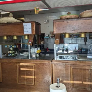 a view of the counter area