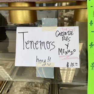 Today&apos;s Soups:  Caldo de Res &amp; Menudo