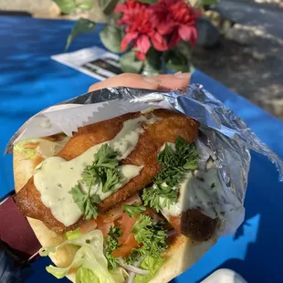 Noah&apos;s fish Pita Sandwich