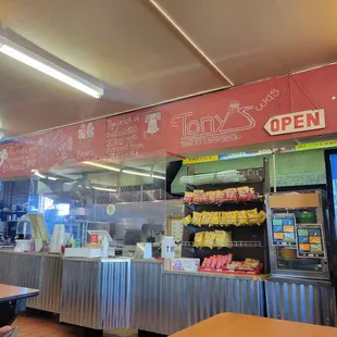 shows the open counter