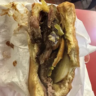 Beef Sandwich with BBQ sauce