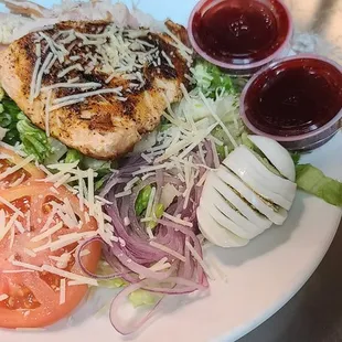 Salmon Cobb Salad with Raspberry Vinaigrette