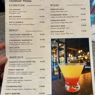 Cocktail Menu