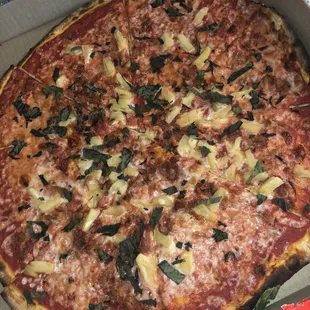 Bacon pineapple with basil