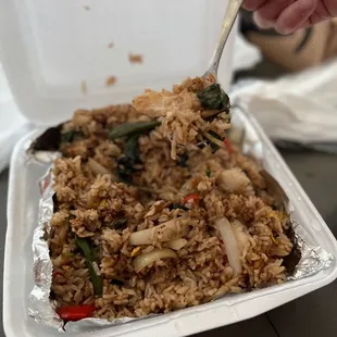 Basil Fried Rice with Chicken