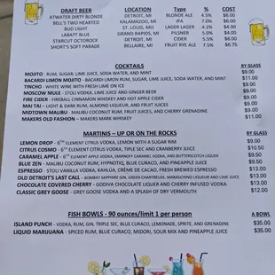 Drink Menu