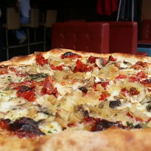 The shrooms pizza. Perfect!