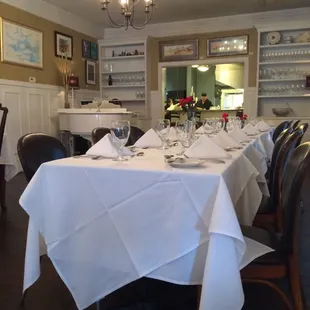 The dining area