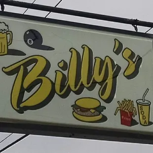 a sign for billy's