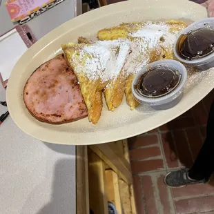 French toast with your choice of meat $8.99