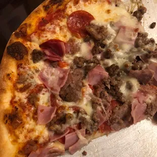 Meat lovers pizza