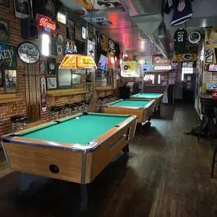 Three Pool Tables