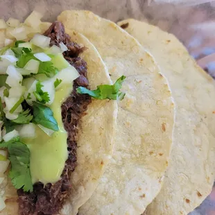 a close up of a tortilla