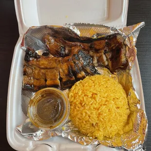 Pork belly liempow/ Java rice