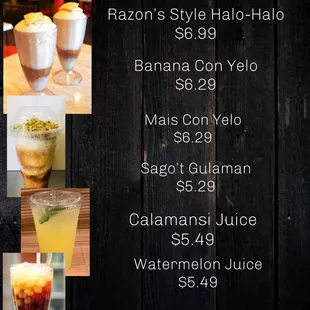 the menu
