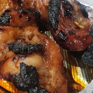 Pork and chicken sticks
