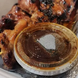 Pork and chicken sticks
