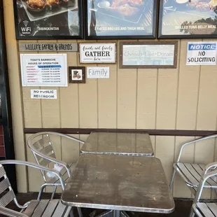 Outside seating