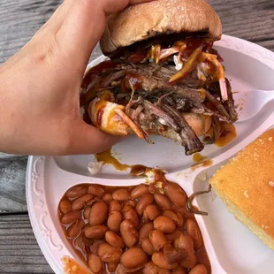 Pulled Brisket beef sandwich! How juicy it is