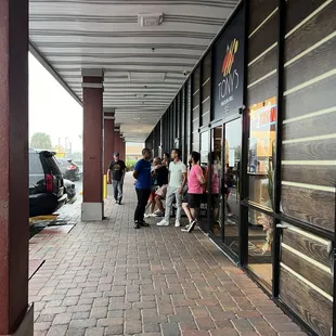outside