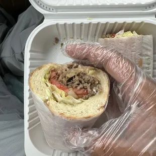 Steak and cheese hougie