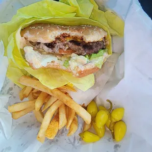 Grabbed a burger for lunch.  It was ok, nothing special. It&apos;s not a mom &amp; pop type of spot, it&apos;s more like tams.