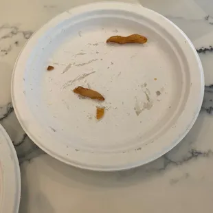 We ate the soggy fries and gave the bad ones to the dog.