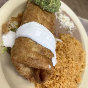 a plate of mexican food