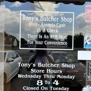 Store hours that are not true.  They were closed on a Thursday.