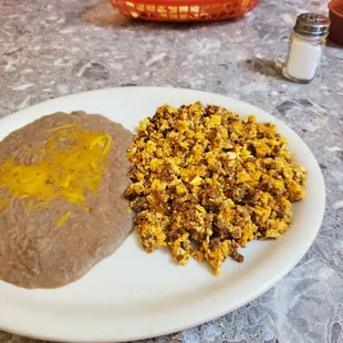 a plate of mexican food