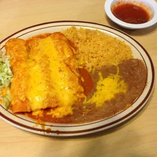 Combo #9 - 3 chicken enchiladas