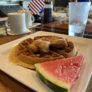 chicken and waffles