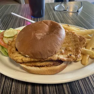 Breaded tenderloin and fries