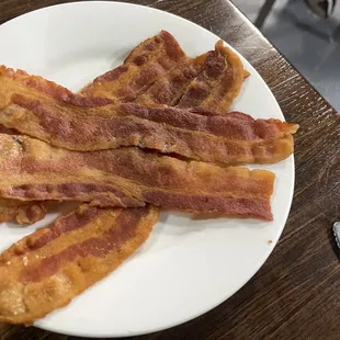 2 aides of bacon ! We love bacon!