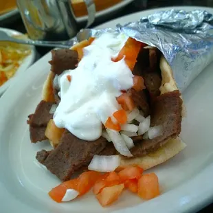 Double damn Gyro sandwich Stuffed with Love