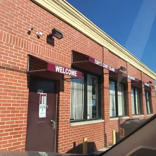 the front of the restaurant