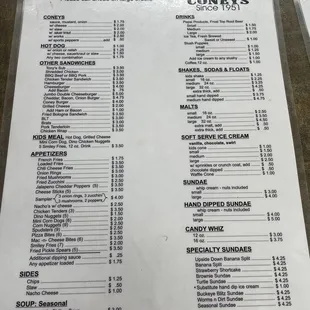 Menu July 2022- tops says prices have changed but menu doesn't show updated prices FYI