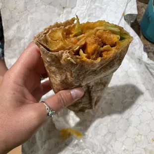 Chicken wrap with chipotle sauce