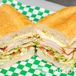 Cracked Pepper Turkey Sub with the works
