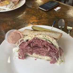 Rueben  With two different pickles and homemade Russian dressing!